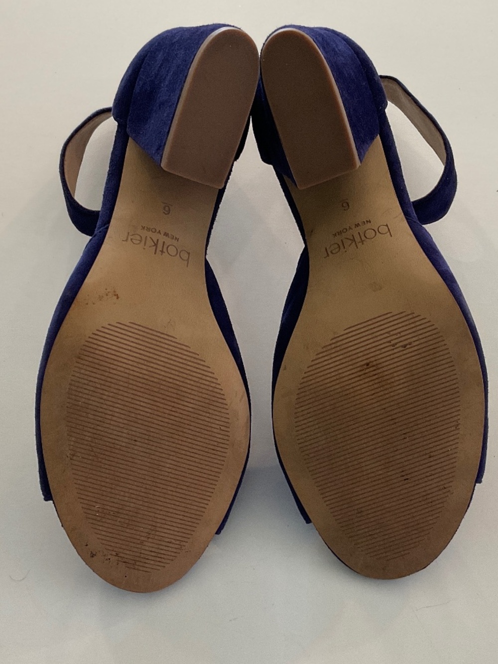 Botkier Heeled Ankle Strap Sandals Purple Suede Size 6 - Picture 6 of 7